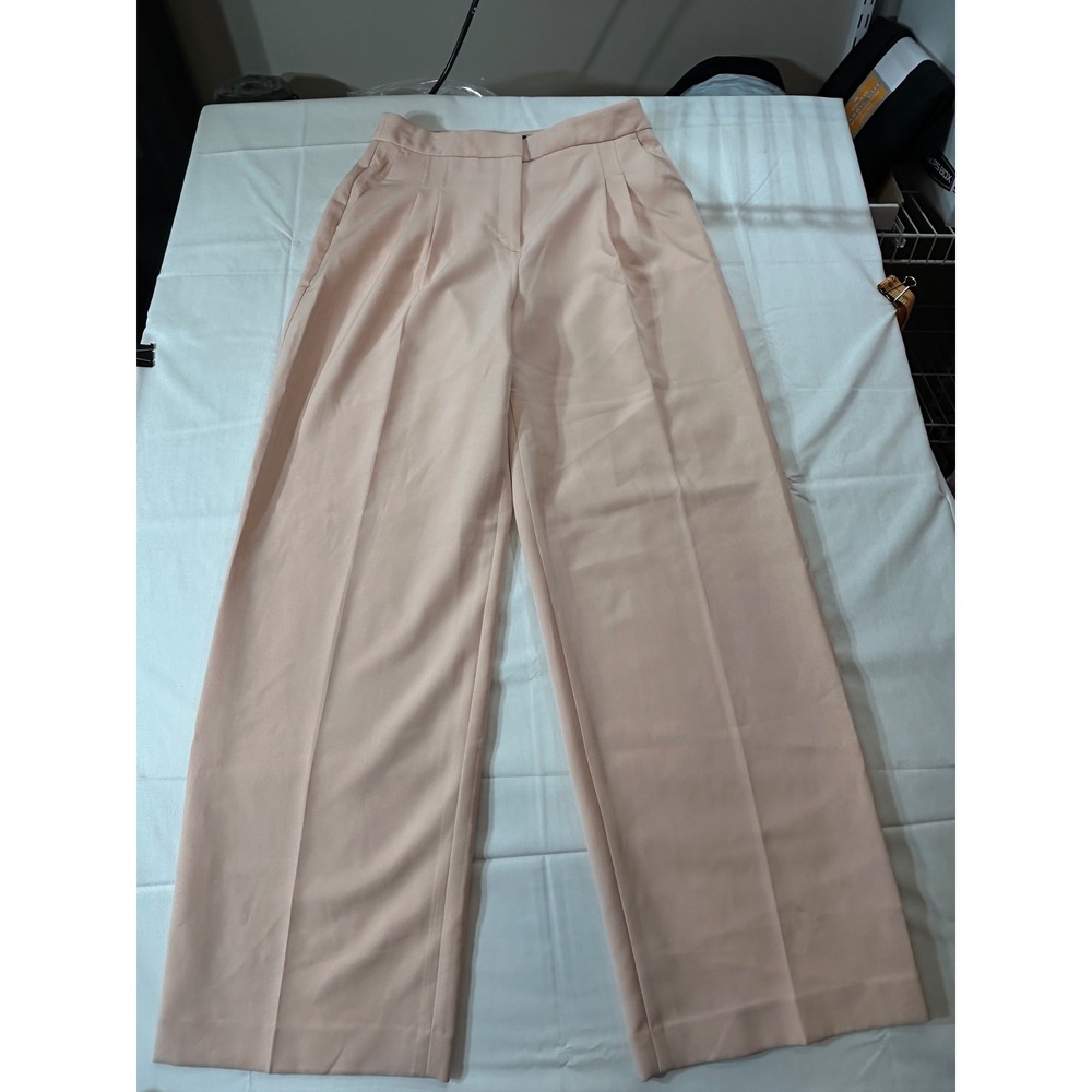 Express Wide Leg Super High Rise Dress Pants Blush Pink Pleated Trousers 8R